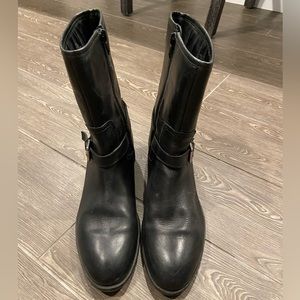 Black Leather Ralph Lauren Boots 8 1/2